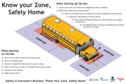 School bus safe boarding poster