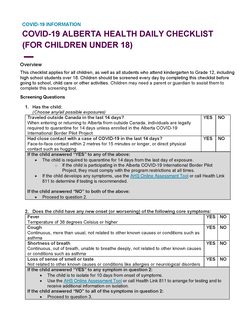 Self-Screening Questionnaire