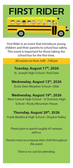 First Rider school bus safety campaign information