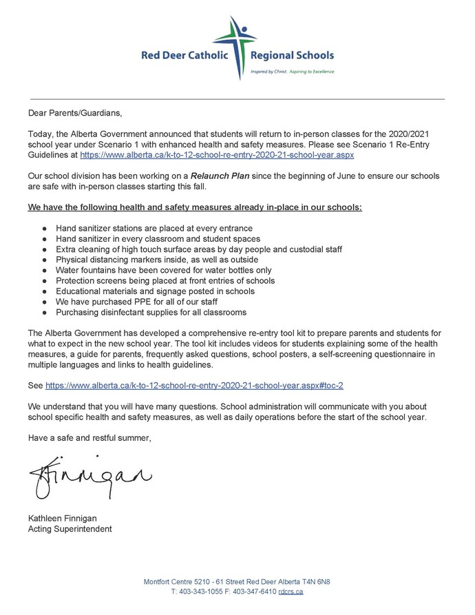 Parent Letter
